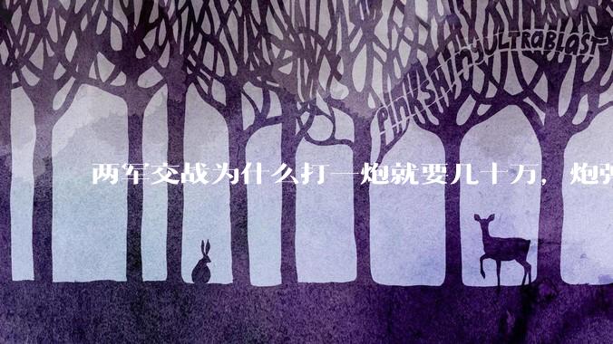 两军交战为什么打一炮就要几十万，炮弹都很值钱吗？